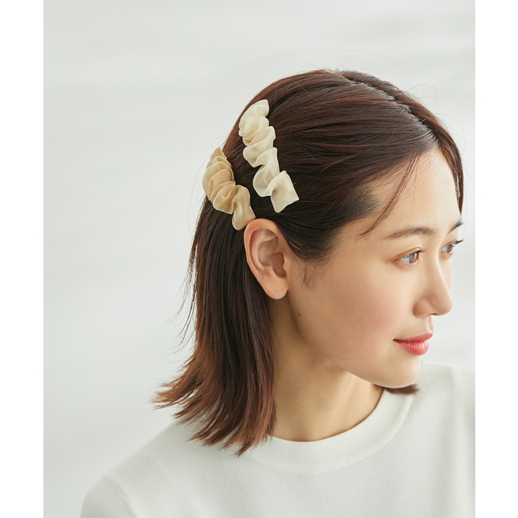 オーガンジーギャザーヘアバレッタセット | ROPE' PICNIC | 詳細画像8 