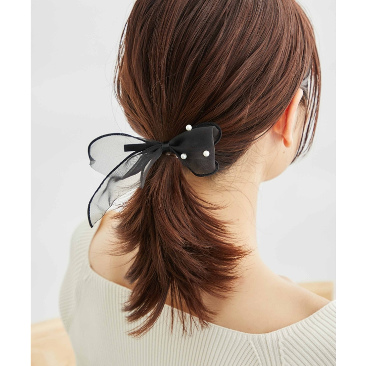 パール付きオーガンジーリボンヘアクリップ | ROPE' PICNIC | 詳細画像7 