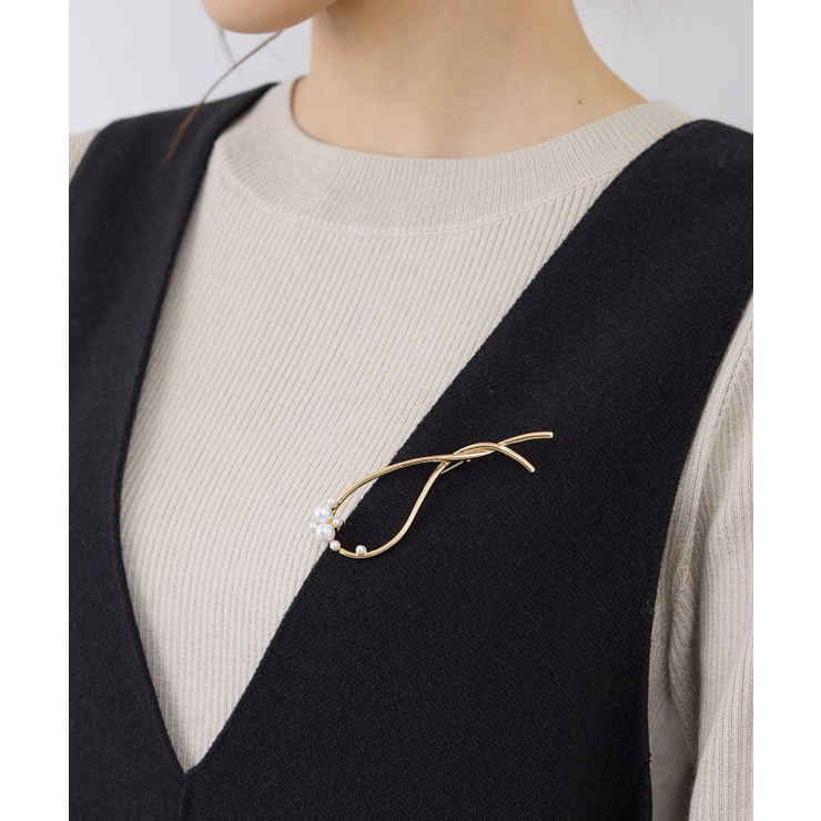 スリムメタルデザインブローチ | ROPE' PICNIC | 詳細画像2 