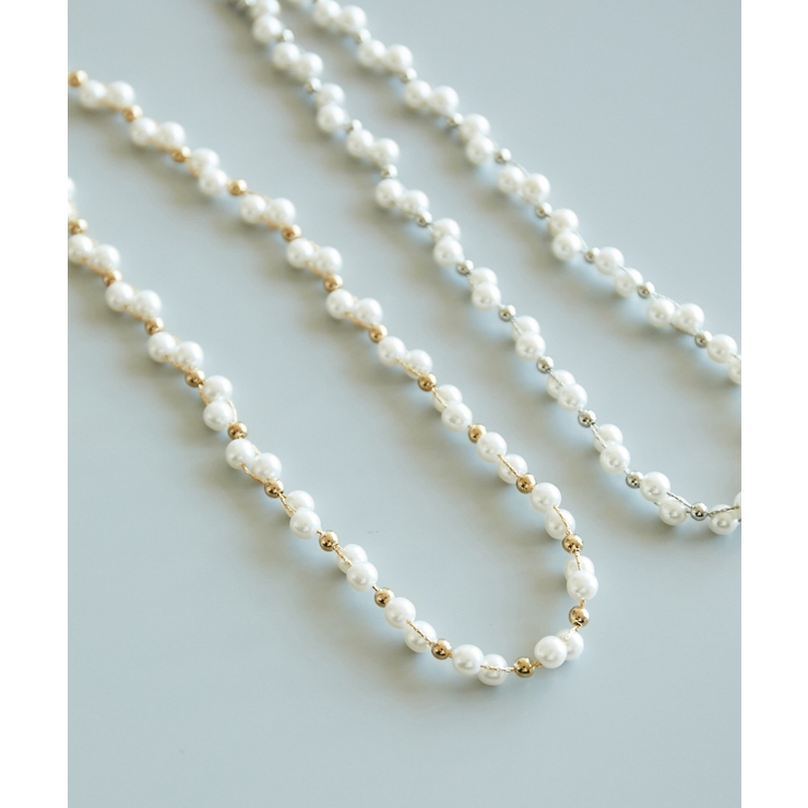 パールデザインショートネックレス ROPE 真珠ネックレス