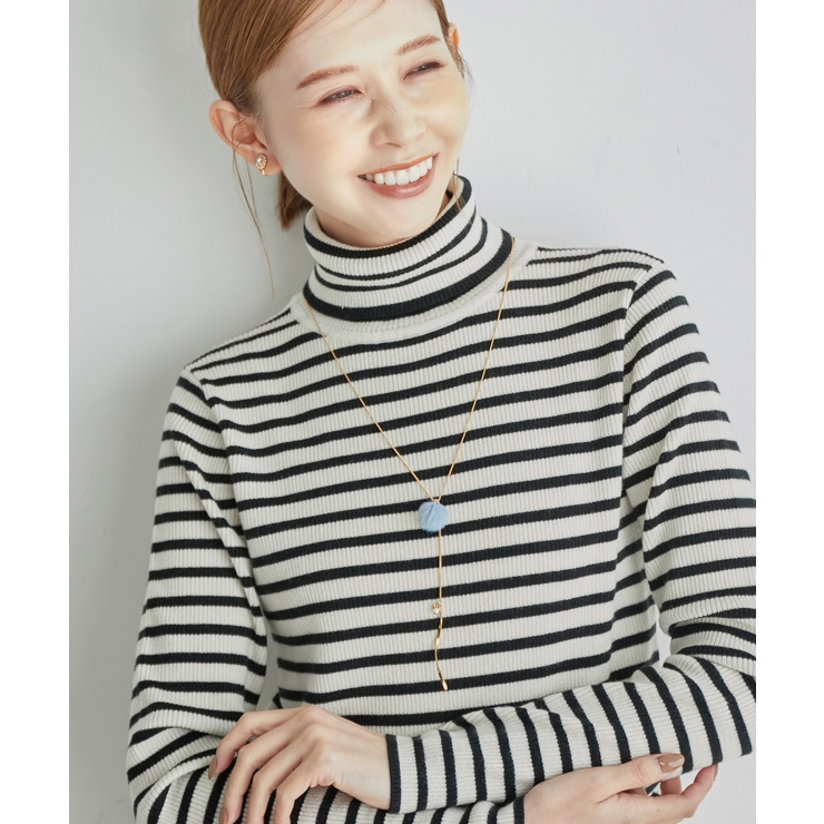 サックス(48) | カラーファー×パールY字ネックレス | ROPE' PICNIC