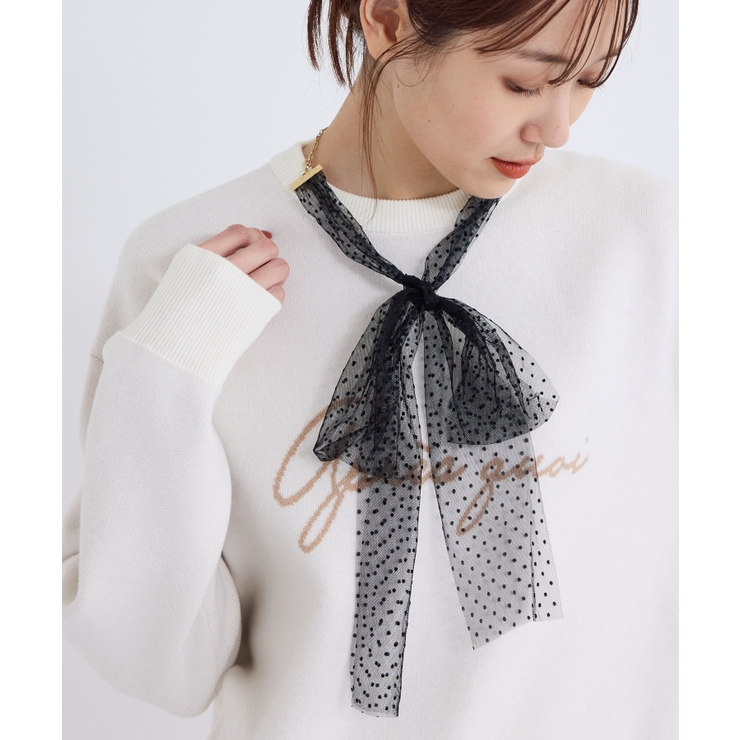 オーガンジーチュールリボンネックレス | ROPE' PICNIC | 詳細画像4 