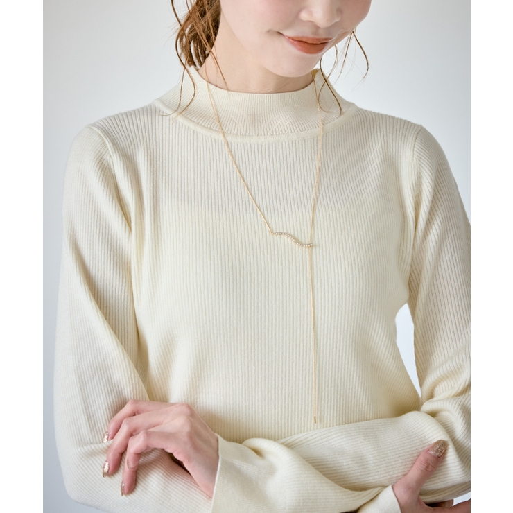 ガラスカーブラインY字ネックレス | ROPE' PICNIC | 詳細画像2 