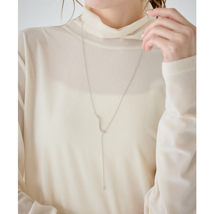 ガラスカーブラインY字ネックレス | ROPE' PICNIC | 詳細画像3 