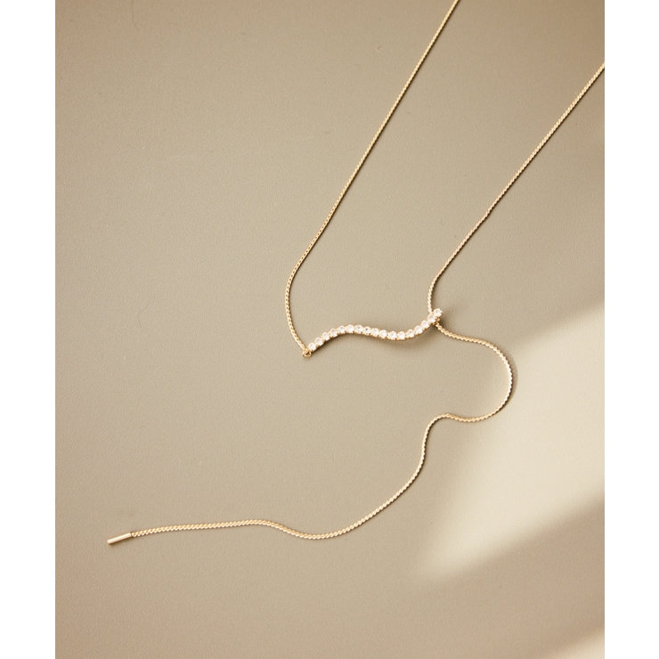 ガラスカーブラインY字ネックレス | ROPE' PICNIC | 詳細画像5 