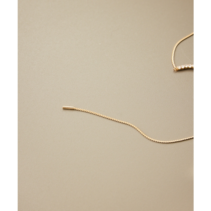 ガラスカーブラインY字ネックレス | ROPE' PICNIC | 詳細画像8 