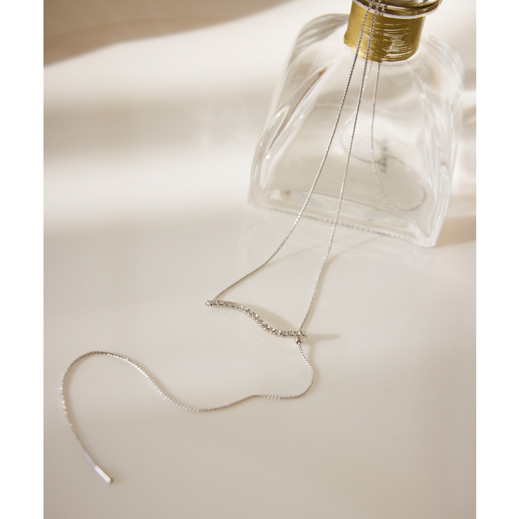 シルバー(93) | ガラスカーブラインY字ネックレス | ROPE' PICNIC