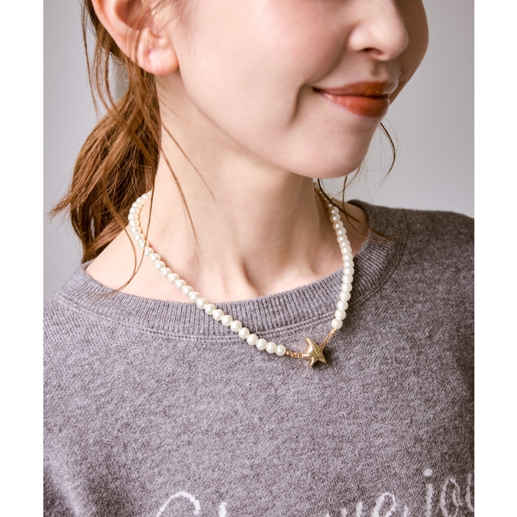 スターモチーフマグネットガラスパールネックレス | ROPE' PICNIC | 詳細画像1 
