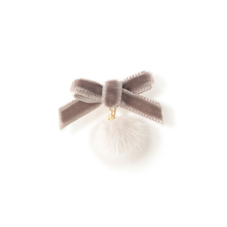 ベルベットリボン×シャギーボールプチピアス | ROPE' PICNIC | 詳細画像6 