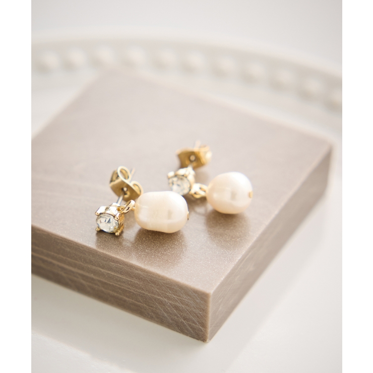 淡水パール×ガラスピアス | ROPE' PICNIC | 詳細画像1 