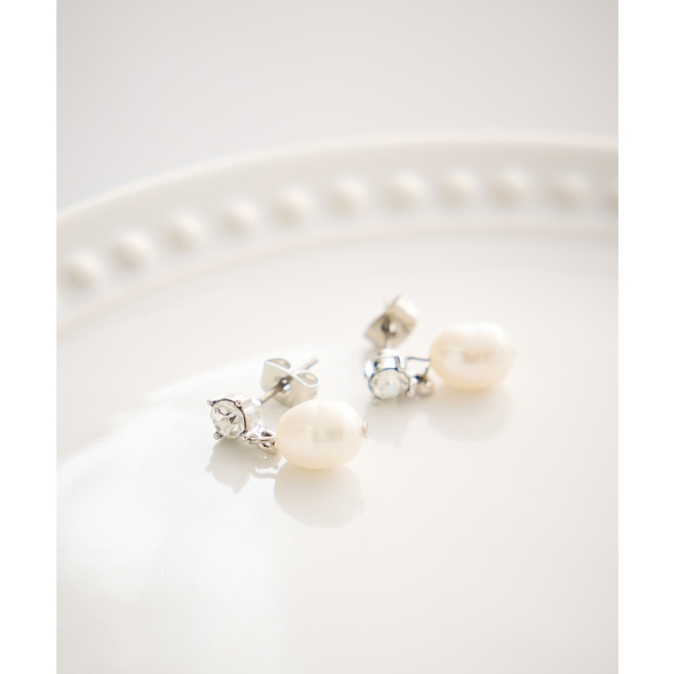 淡水パール×ガラスピアス | ROPE' PICNIC | 詳細画像3 