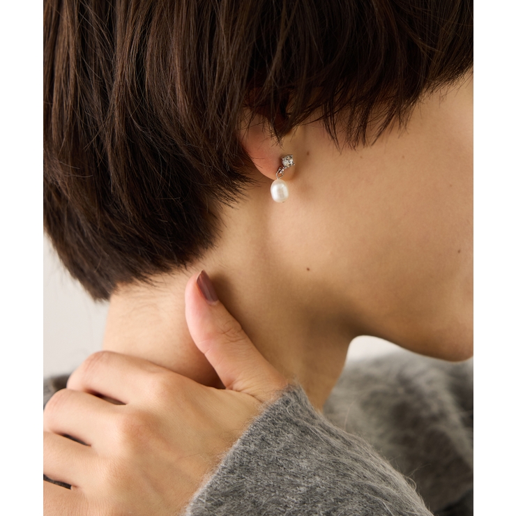 シルバー(93) | 淡水パール×ガラスピアス | ROPE' PICNIC