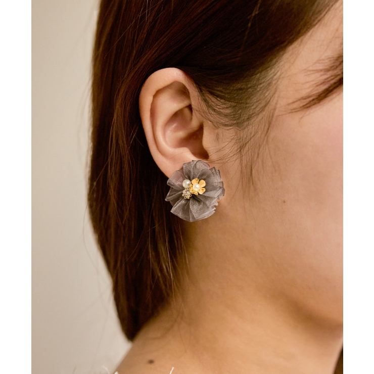 チャコール(06) | チュールイヤリング | ROPE' PICNIC