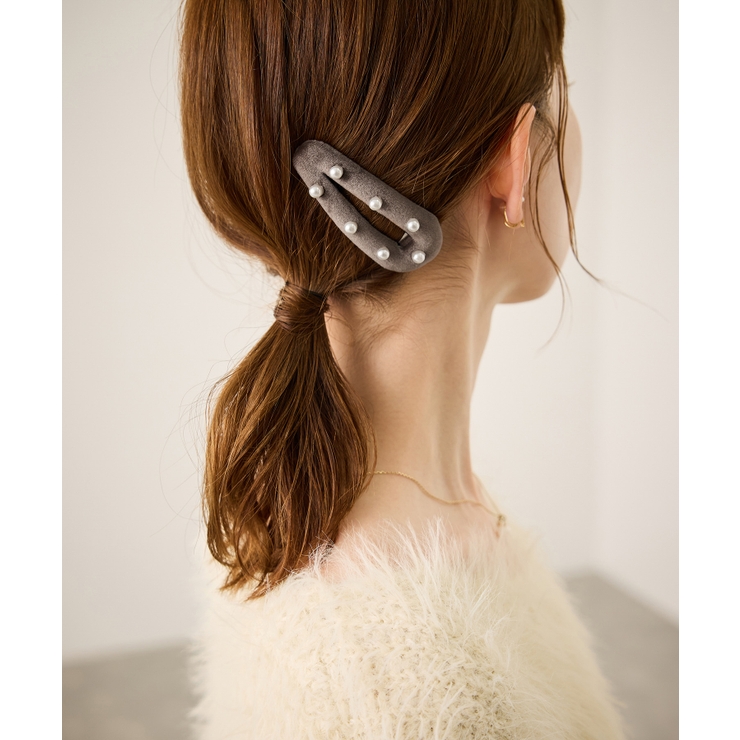 パール付きベロアパテッドスリーピン | ROPE' PICNIC | 詳細画像3 