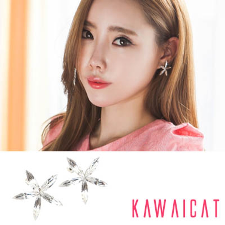 【ea11019】大きなフラワーモチーフのラインストーンデザインがキュート♪ビッ… | KawaiCat | 詳細画像1 