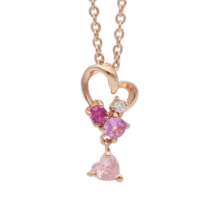 ピンクグラデーションハートネックレス 品番 Laca L Co エルアンドコー のレディースファッション通販 Shoplist ショップリスト