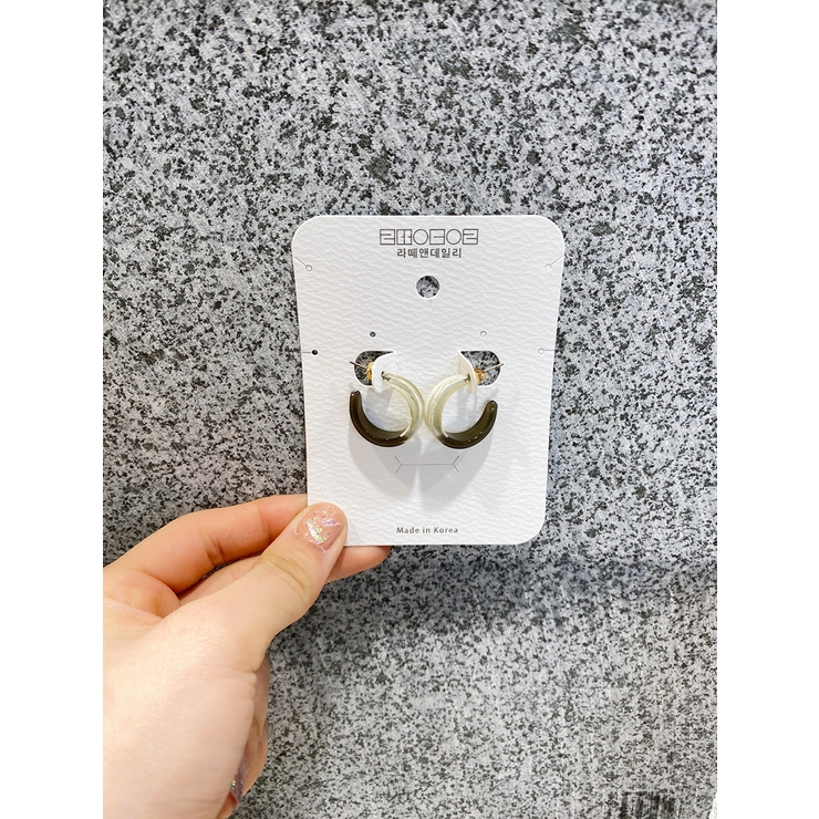 マーブル ピアス韓国 ファッション | lattencos | 詳細画像3 