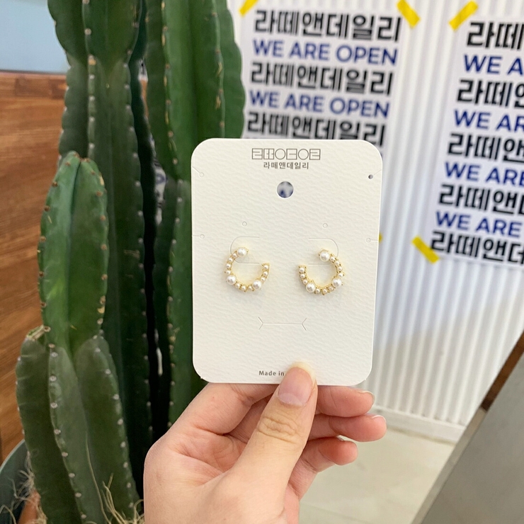パールピアス | パール オープン リング | lattencos