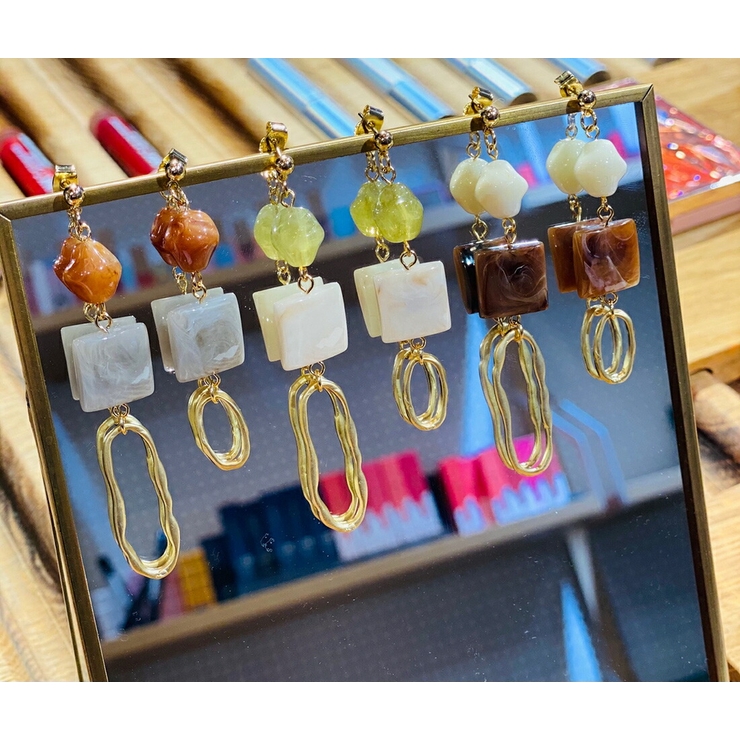 ストーン ドロップ ピアス韓国 | lattencos | 詳細画像4 