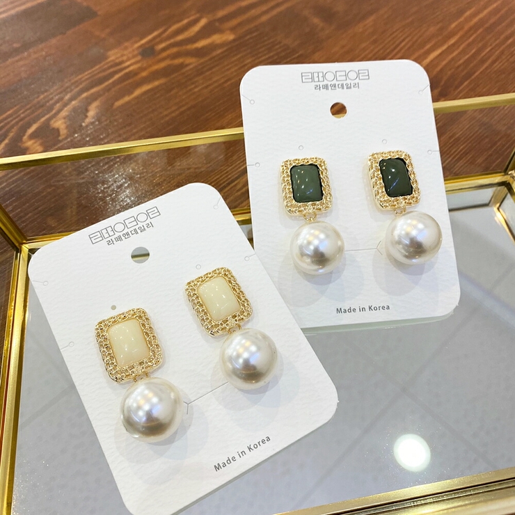 上品 パール ピアス韓国 | lattencos | 詳細画像1 