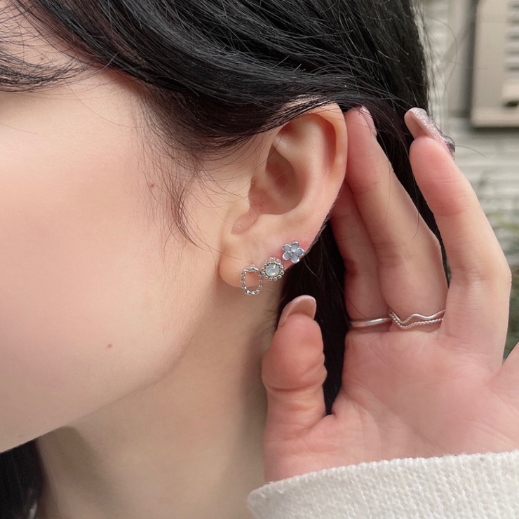 マルチピアス8SET韓国アクセサリーピアスセットセット商品シルバーゴールドパールボールスクエア光沢上品小ぶりlattencosラテアンドコス