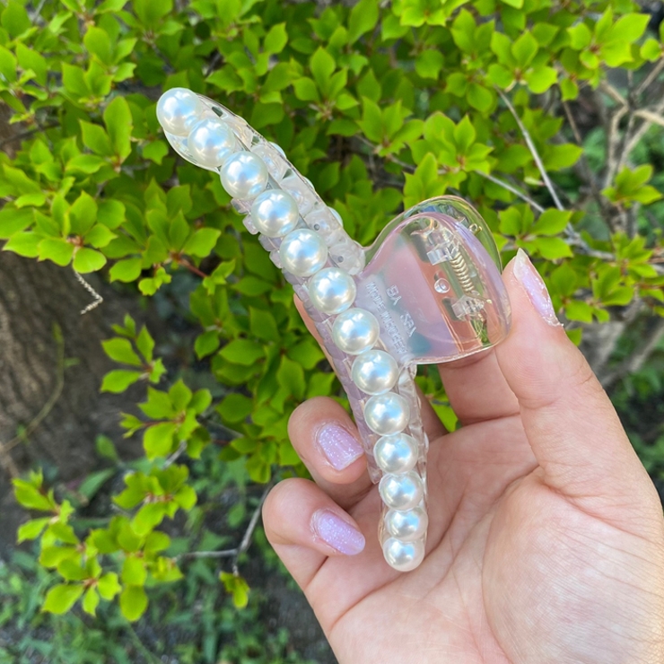 BEIGE | パール ヘア クリップ | lattencos