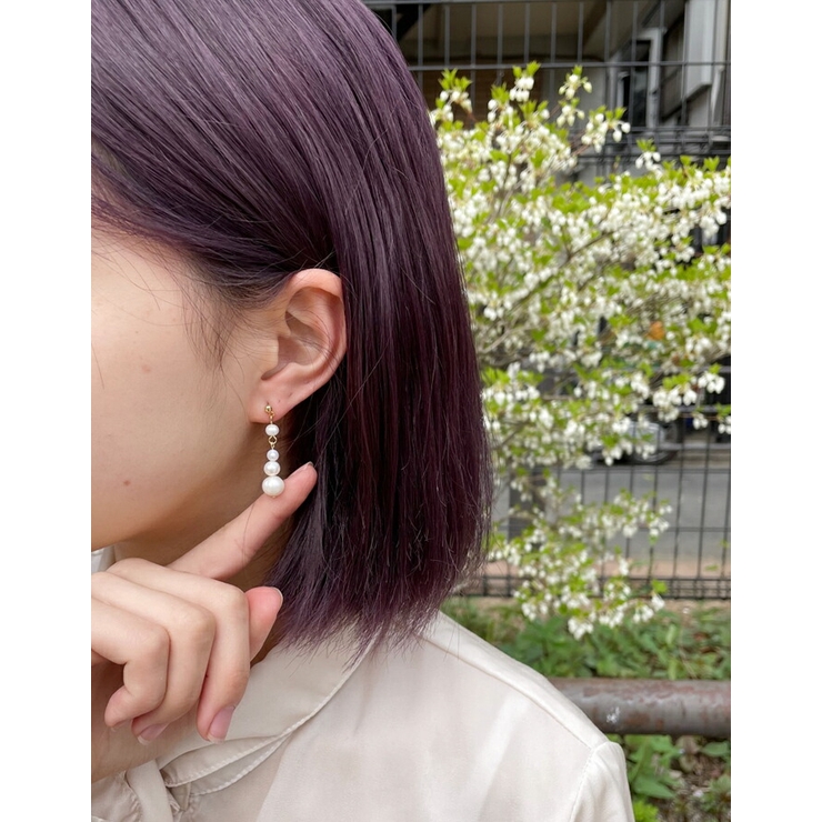 パール チェーン ピアス韓国 | lattencos | 詳細画像2 