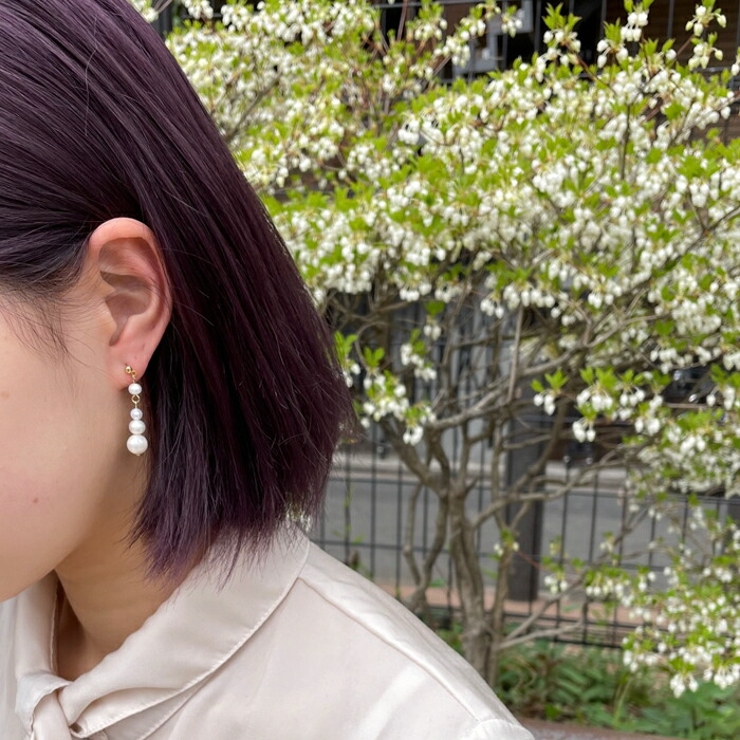 パール チェーン ピアス韓国 | lattencos | 詳細画像3 