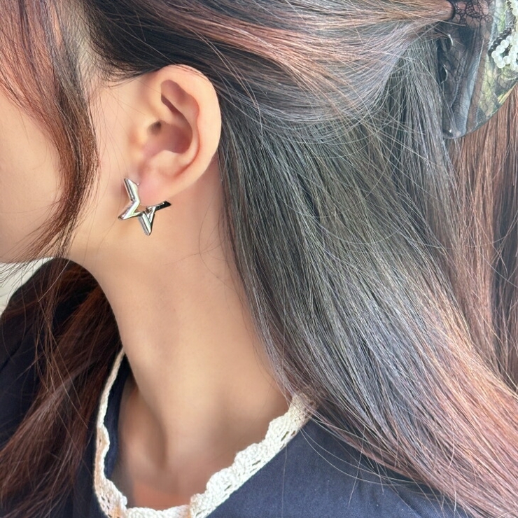 星ピアス メタルピアス デザイン アクセサリー レディース