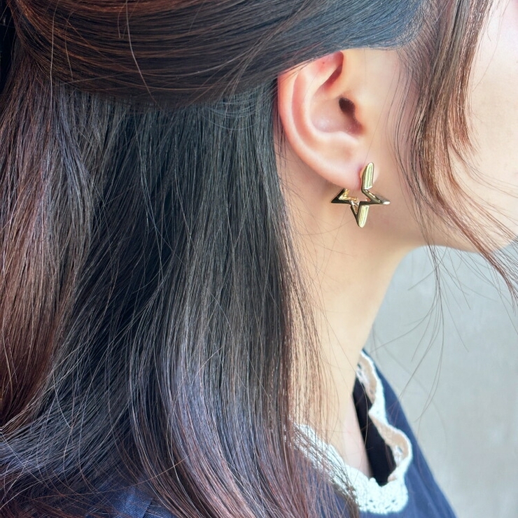 星ピアス メタルピアス デザイン アクセサリー レディース
