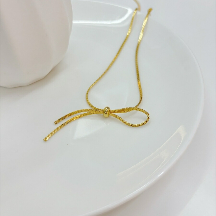 ねじれリボンネックレス韓国アクセサリー | lattencos | 詳細画像3 