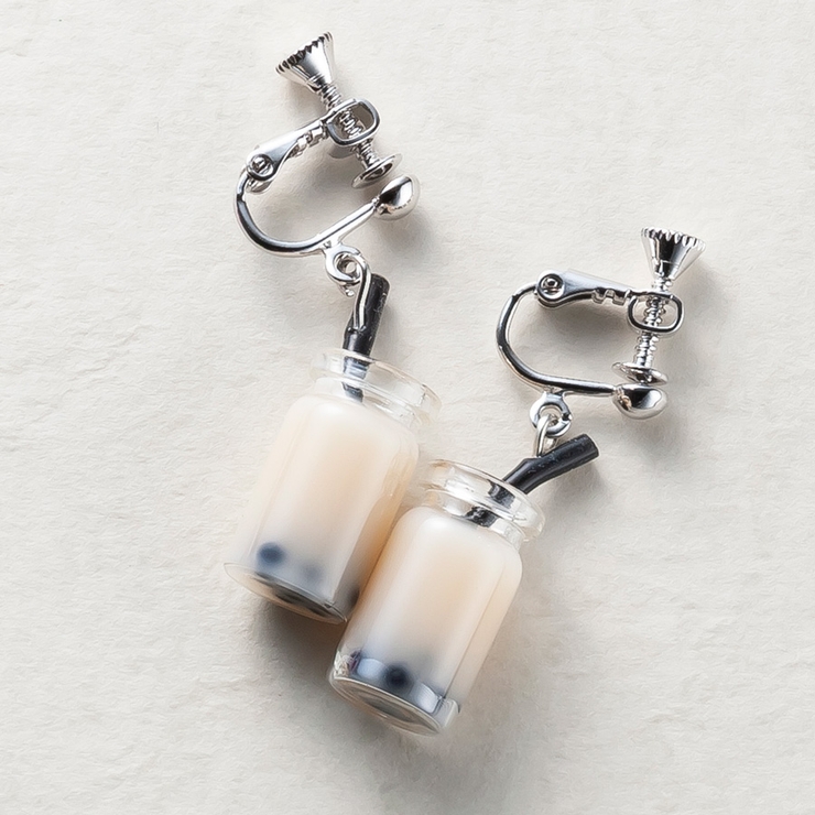 タピオカミルクティー | ドリンクプチイヤリング レディースファッション通販 アクセサリー | LAYLA