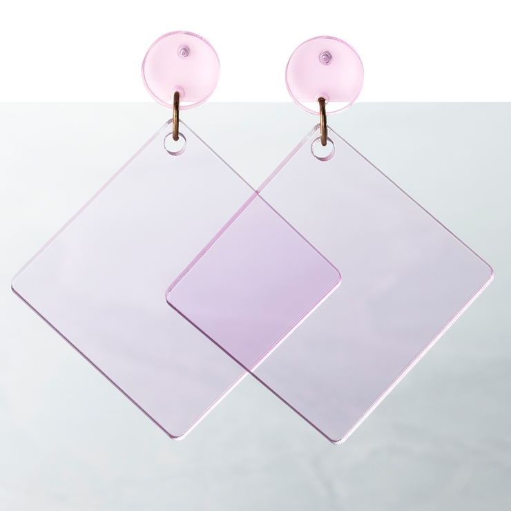 ピンク | クリアアクリルピアス レディースファッション通販 アクセサリー | LAYLA