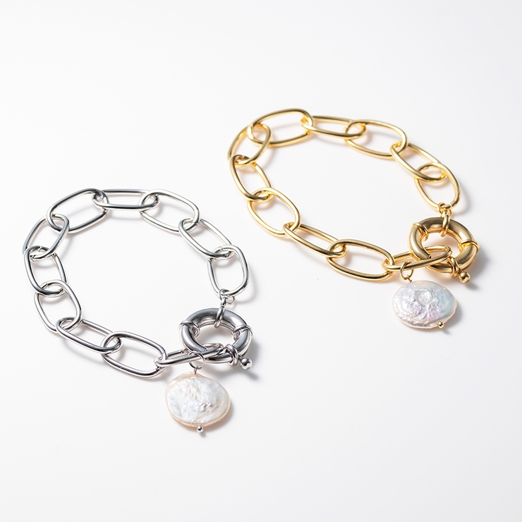 【韓国発】シェルモチーフ付チェーンブレス ユニセックス 男女兼用 | LAYLA | 詳細画像3 