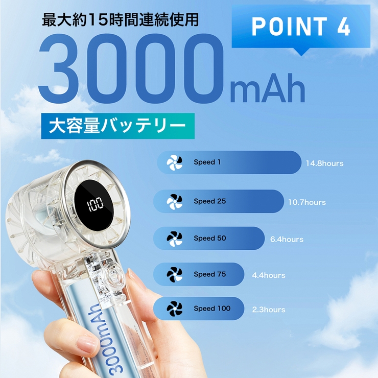 2025 クリアハンディファン おしゃれ | cici bella | 詳細画像9 