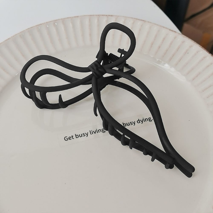 BLACK | リボンヘアクリップ | Lips