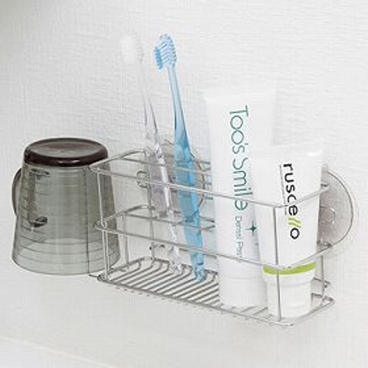 歯ブラシホルダー ステンレス製 吸盤 | livingut | 詳細画像1 