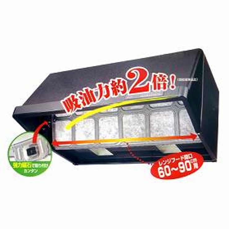レンジフードカバー 厚・深型フリーサイズ 換気扇フィルター | livingut | 詳細画像1 