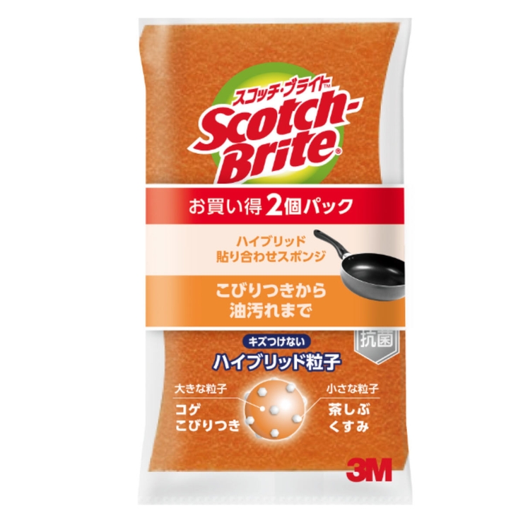 キッチンスポンジ スコッチブライト ハイブリッド貼り合わせスポンンジ | livingut | 詳細画像1 