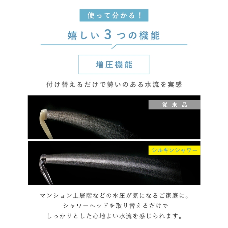シャワーヘッド シルキンシャワー プレミアム | livingut | 詳細画像10 