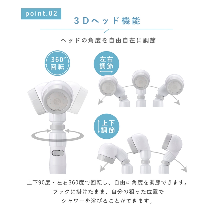 シャワーヘッド 節水 3D | livingut | 詳細画像6 