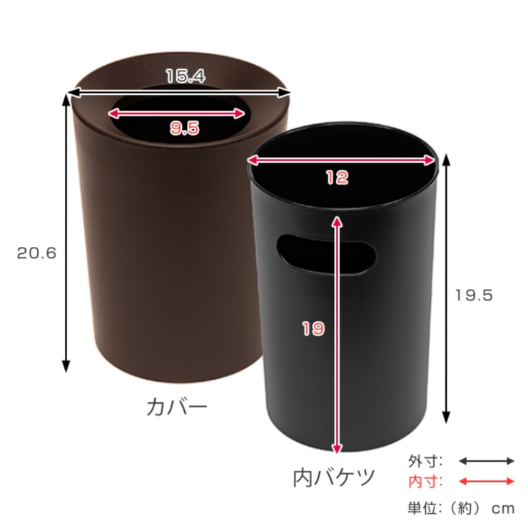 ゴミ箱 2Ｌ カバー付き | livingut | 詳細画像5 