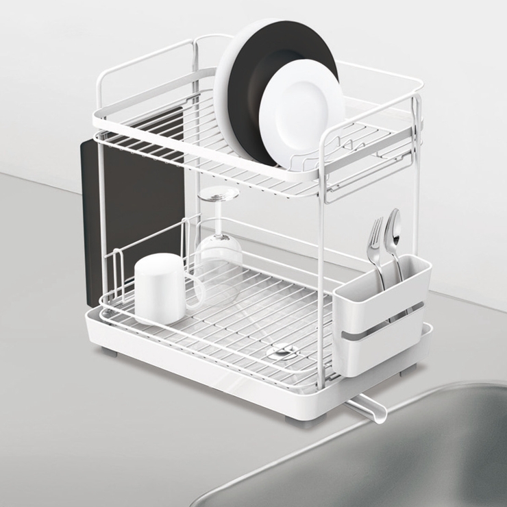 水切りラック ポゼ 水が流れるトレー付水切り | livingut | 詳細画像6 