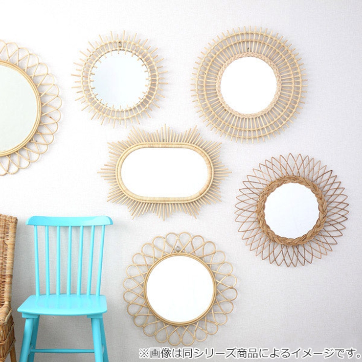 ミラー 幅34cm ラタン | livingut | 詳細画像7 