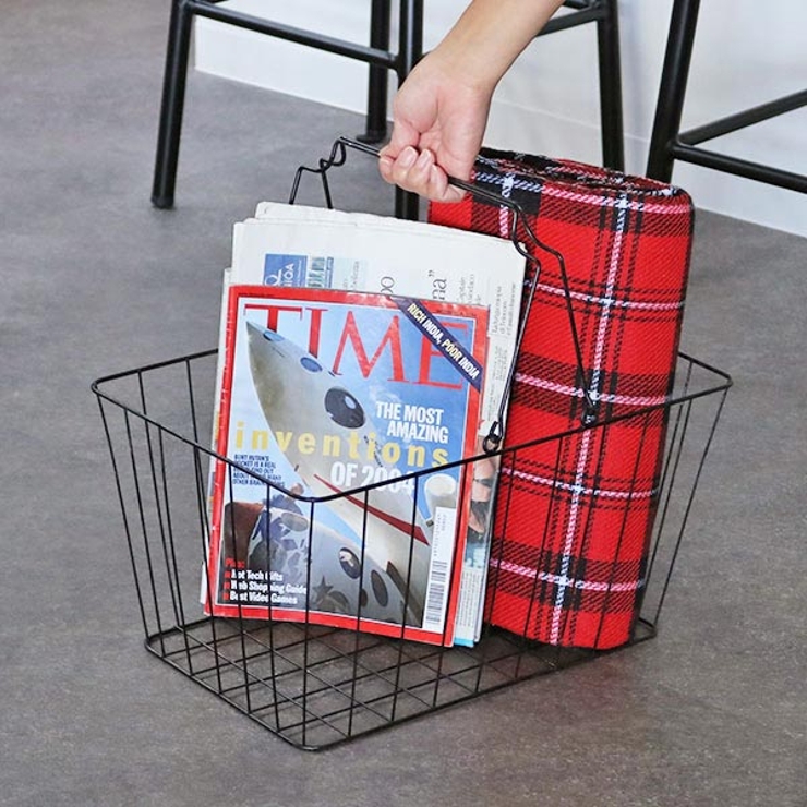 ワイヤーバスケット 持ち手付き 約 | livingut | 詳細画像8 