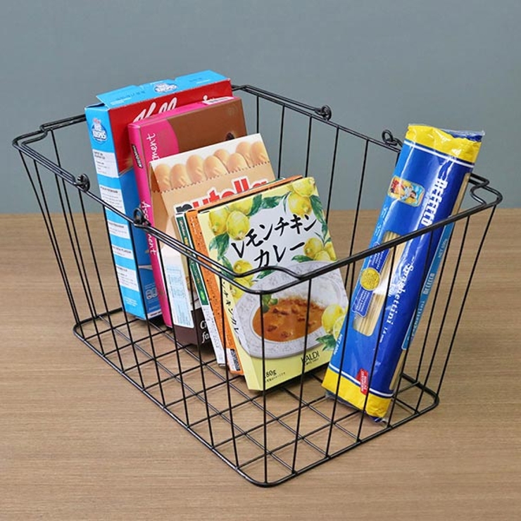 ワイヤーバスケット 持ち手付き 約 | livingut | 詳細画像9 