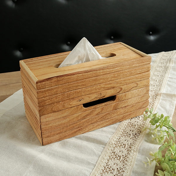 ティッシュケース 木製 - ティッシュボックス