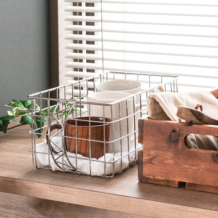 小物収納 ワイヤー収納BOX 幅30×奥行15×高さ12cm | livingut | 詳細画像4 