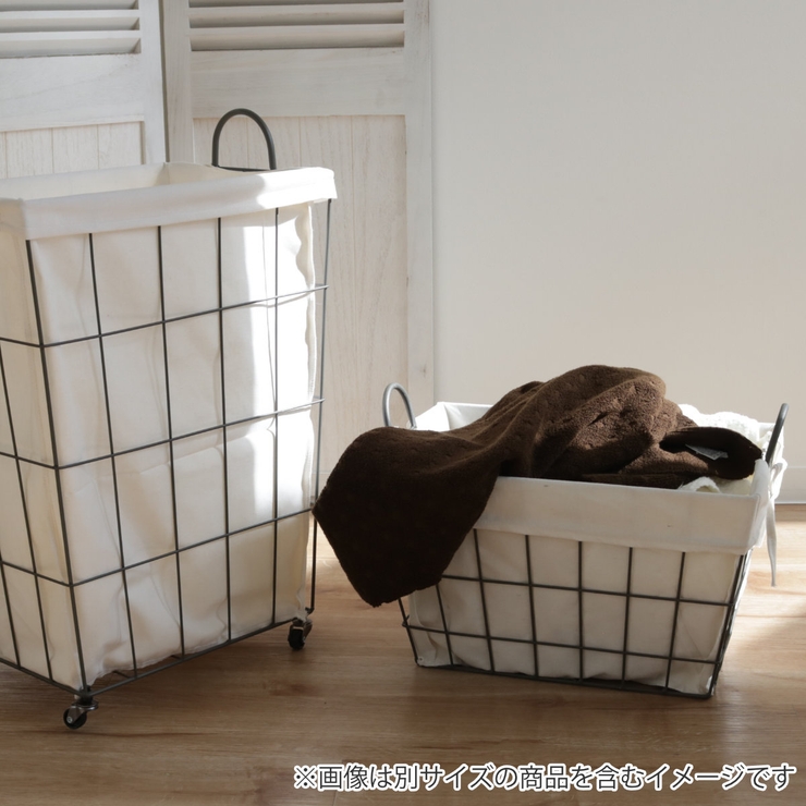 ランドリーバスケット 布付きランドリーバスケット  角型[品番：KRFH0014512]｜livingut（リビングート）のファッション通販｜SHOPLIST（ショップリスト）