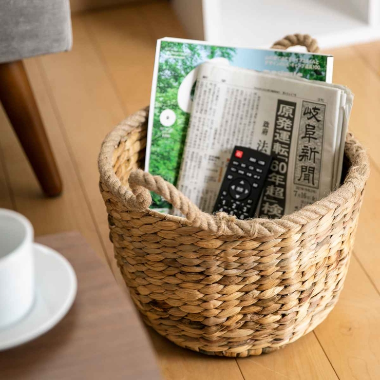 バスケット ロープハンドル ウォーターヒヤシンス | livingut | 詳細画像14 